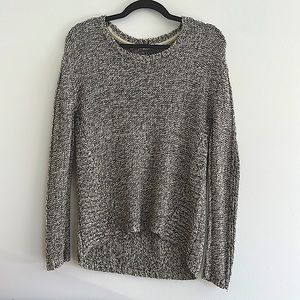 Black & White Elbow Patch Sweater